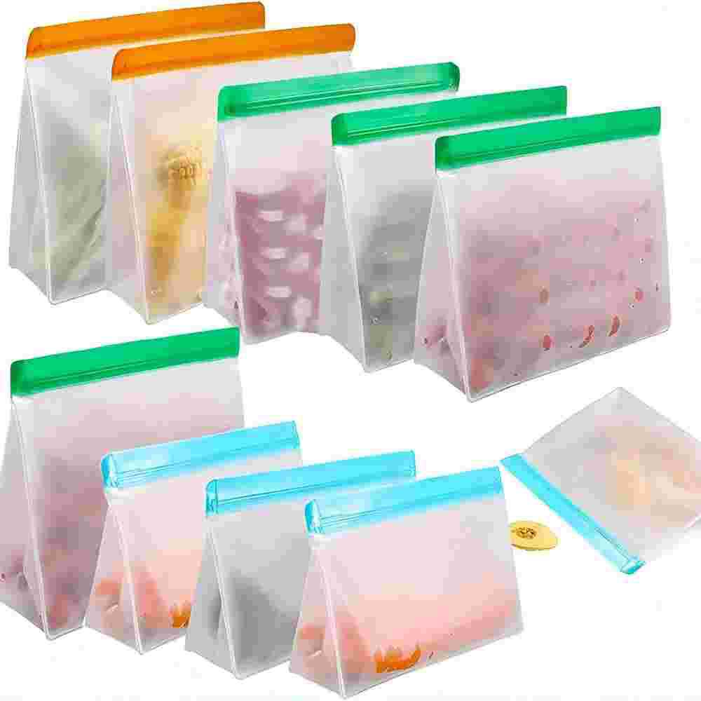 PEVA Stand-up Refrigerator Food Storage Bags - Seal & Preserve Freshness