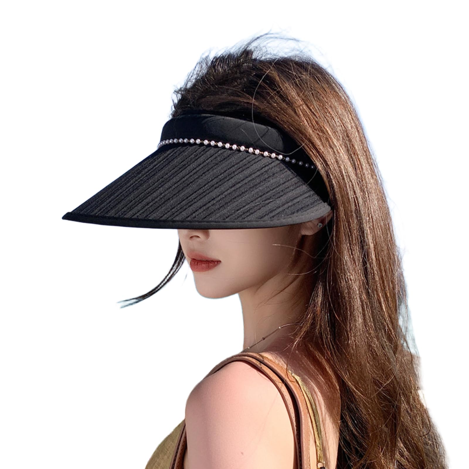 

Солнцезащитный козырек для шляпы UV Pearl для широкого пота Солнце Солнечный ожог УФ Горный велосипед Повязка на голову Тип 8803 [LeafIn] Женщины, Защита, Кепка, Мужчины, Лето, Поля,