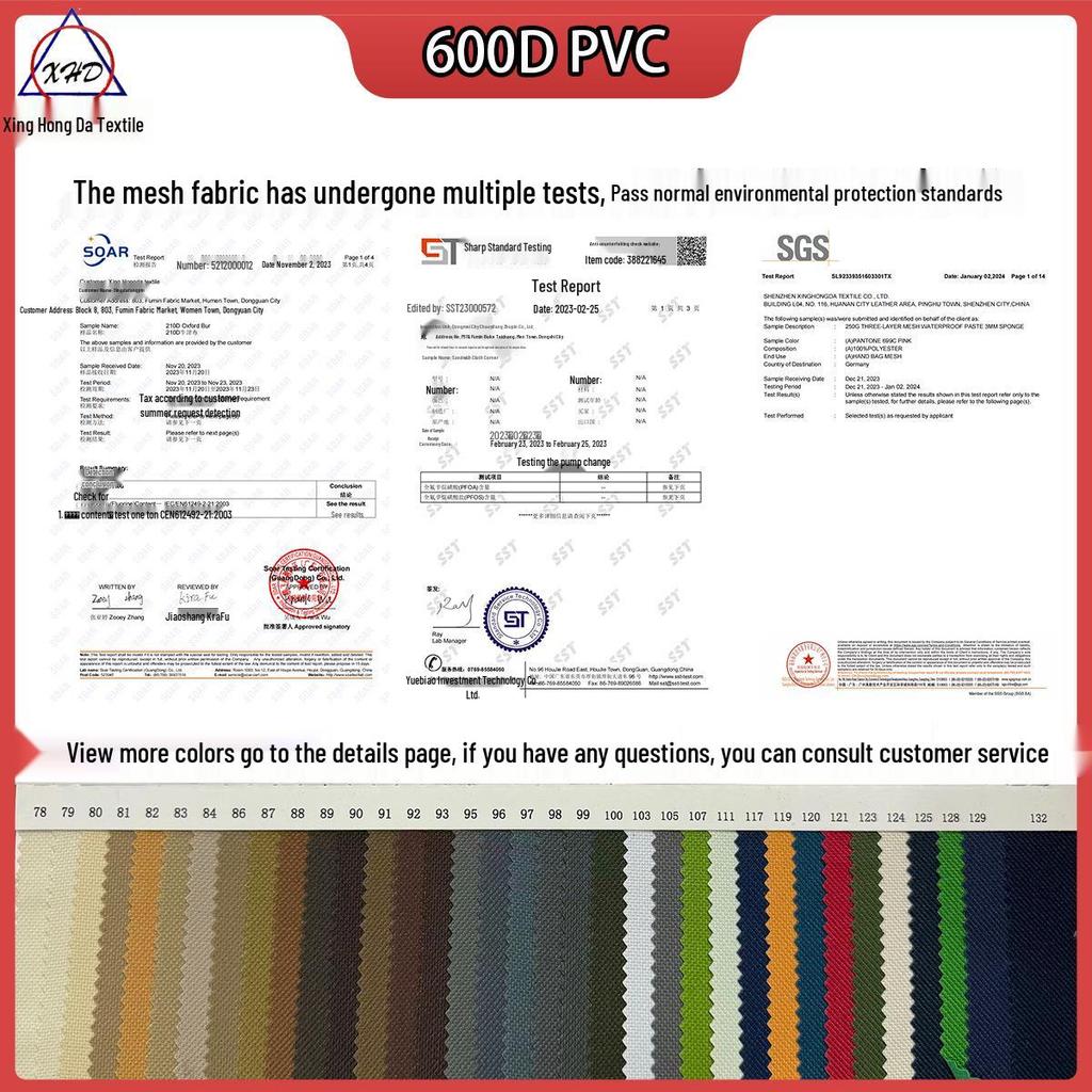 600D PVC Oxford Water-Resistant Travel Storage Bag with Stretch Drill Pattern