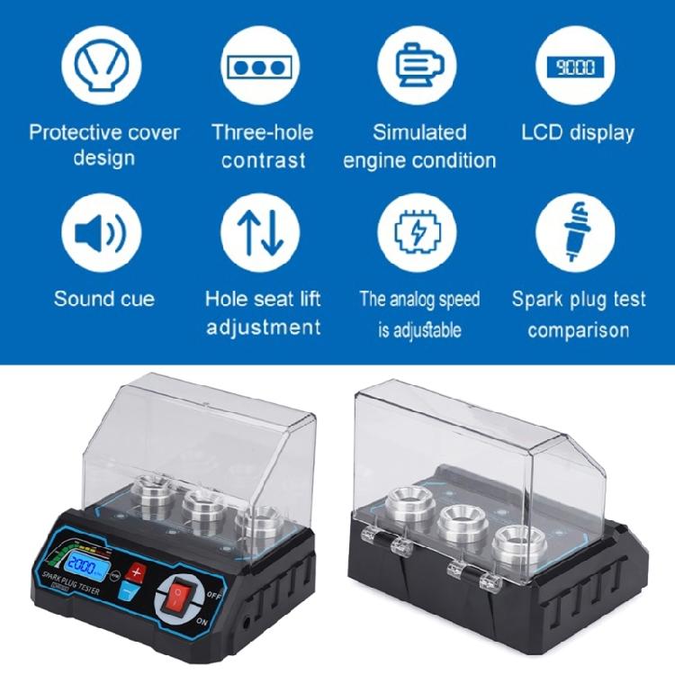 Lightweight Spark Plugs Comprehensive Performances Evaluation Testing Device with LCD Digital Display for Quick Result