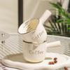 Ins Stylish Coffee Milk Pitcher with Scale Ceramic Creamer for Espresso Extraction