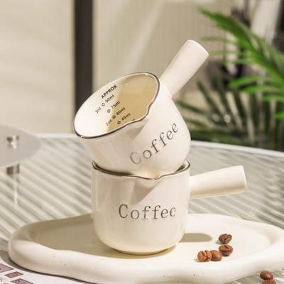 Ins Stilvoller Kaffee-Milchkännchen mit Skala Keramik-Kännchen für Espresso-Extraktion