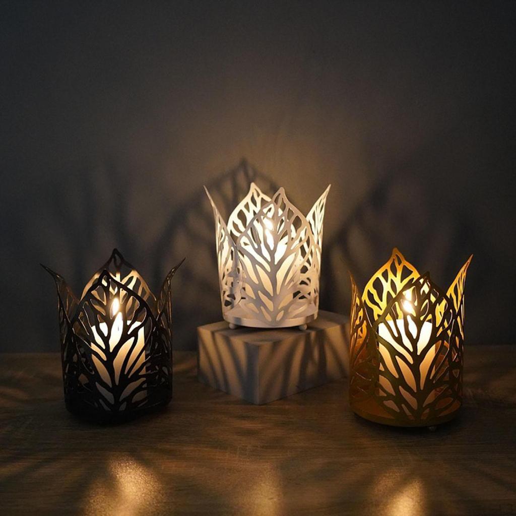Candle Holder Decor Shaped Vintage Geometric Decorative Gift Candles Stand for Table Parties
