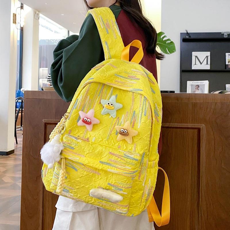 Schoolbag high-value schoolbag female college student ins Japanese cute girl backpack, versatile junior high school student going out backpack