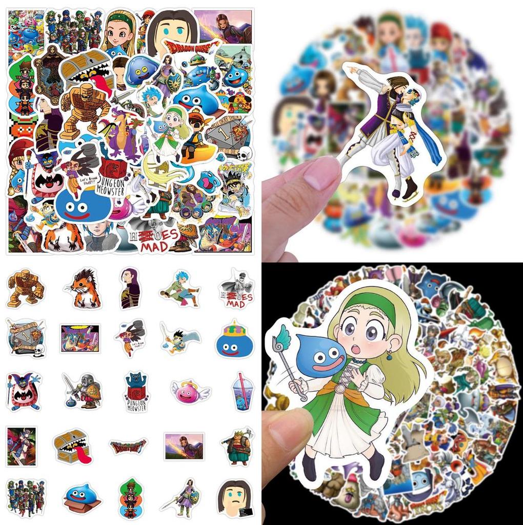 Dragon Quest Pvc Waterproof Stickers Cute Cool Decoration For Phone Laptop Skateboard And More