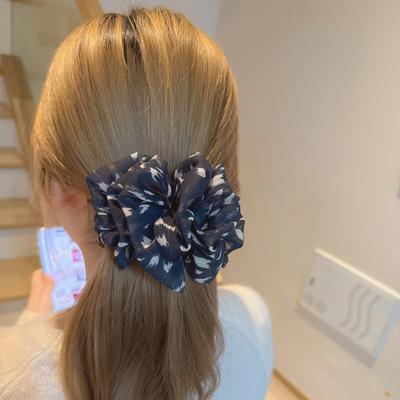 Neuzugang, eleganter und stilvoller schwarzer Tüll mit aufgedrucktem mehrlagigem Wolkendesign, Bananenclip für Pferdeschwänze