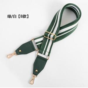 140cm Canvas Striped Bag Straps Crossbody Shoulder Bag Strap Adjustable Replacement Handbag Belts Band Accessories Gold Buckle