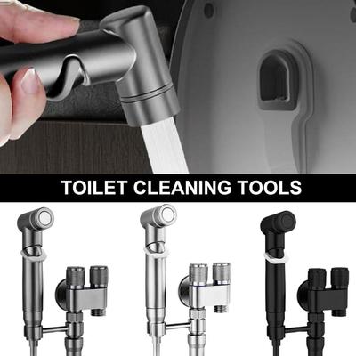 Double Outlet Toilet Cleaning Bidet Sprayer Handheld Bathroom Shower Head New Anal Douche Bathroom