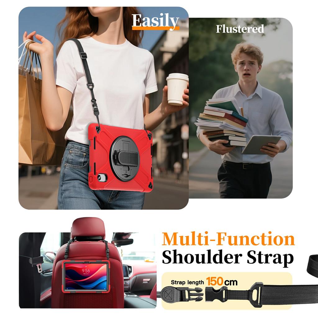 Kickstand Case for Lenovo Pad 11 2025 TB-335FC/2024/Tab K11 Gen 2 TB336/Idea Tab/K11 TB-330XU/P11 Gen 2/M11 TB-330FU 331FC/Zhaoyang K10 with Strap