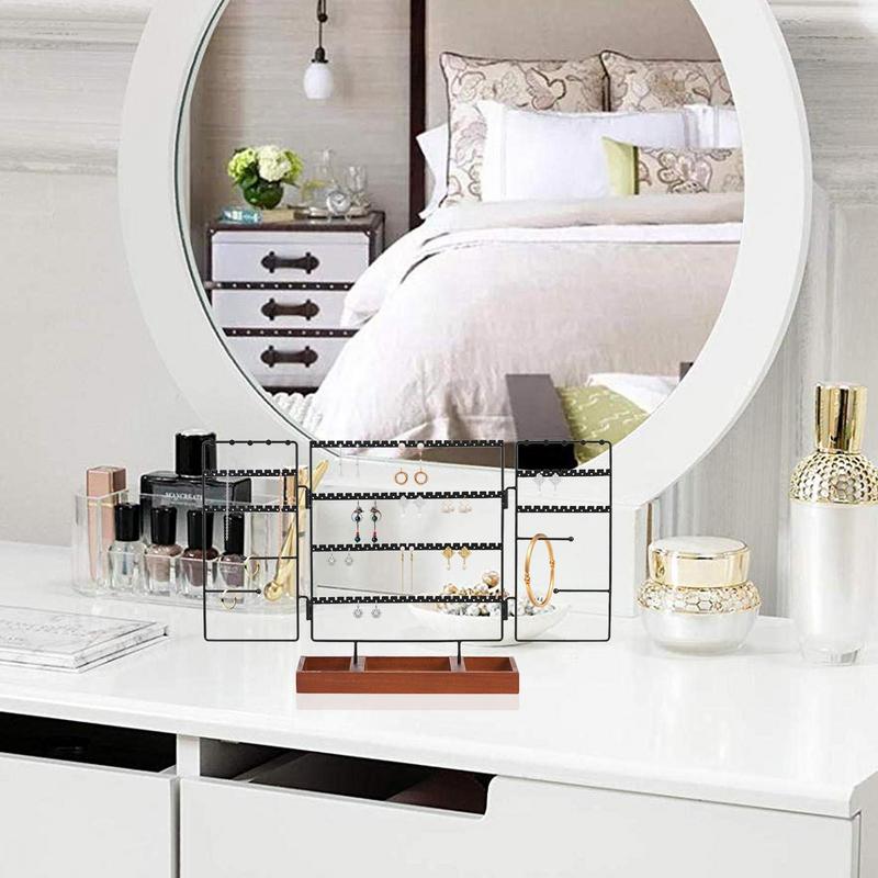 Necklace Holder Stand Earring Necklace Rack Jewellery Tower Storage Multifunctional Display Stand Women Ring Tray Large Capacity