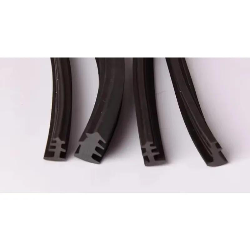10M doors and windows slot thong Aluminum Alloy fixed glass strip doors and windows three EPDM seal strip Rubber strips