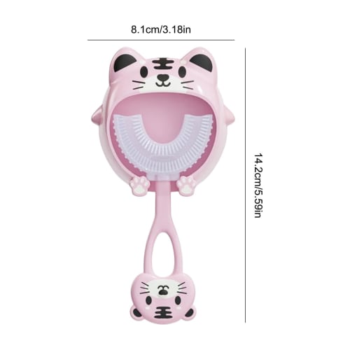 Children's U-Shaped Toothbrush, U-Shaped Toothbrush for Kids, Chewing Brush, Silicone Pacifier Training Toothbrush, Training Toothbrush with Easy-Grip