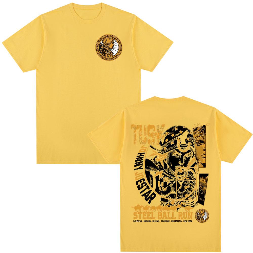 2026 Anime Jojo Bizarre Adventure Tshirt Johnny Joestar Unisexga Graphic Tshirts Unisex Women Cotton Parentchild T Shirt Streetwear