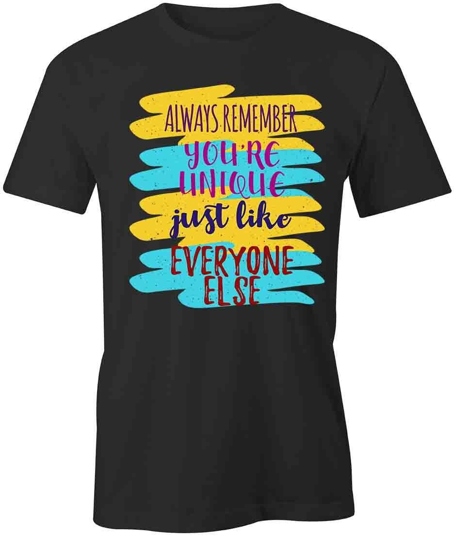 You re Unique TShirt Tee Short-Sleeved Cotton CLOTHING POSITIVE S1BCA939 S