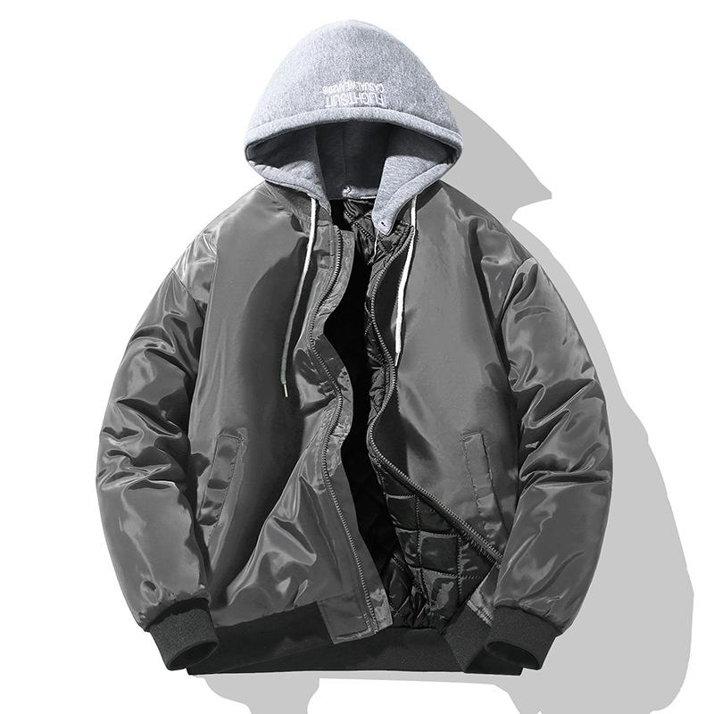 Detachable Hooded Fur Collar Cold Resistant Men Women Winter Cotton Jacket Thickened Warm Lightweight Casual Loose Comfortable Cotton Clothes