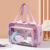 Large Capacity Toiletry Storage Pouch Transparent Clear Toiletry Case Portable Cosmetic Bag  Women