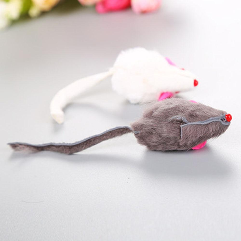 12Pcs Fur Mouse Squeaky Sound Mice Rat Toy For Pet Cat Kitten Puppy Playing