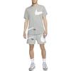 Nike Sportswear Swoosh Logo Mid-Rise Elastic Polyester Cotton Casual Shorts Men Bottoms Grey DD5998-063