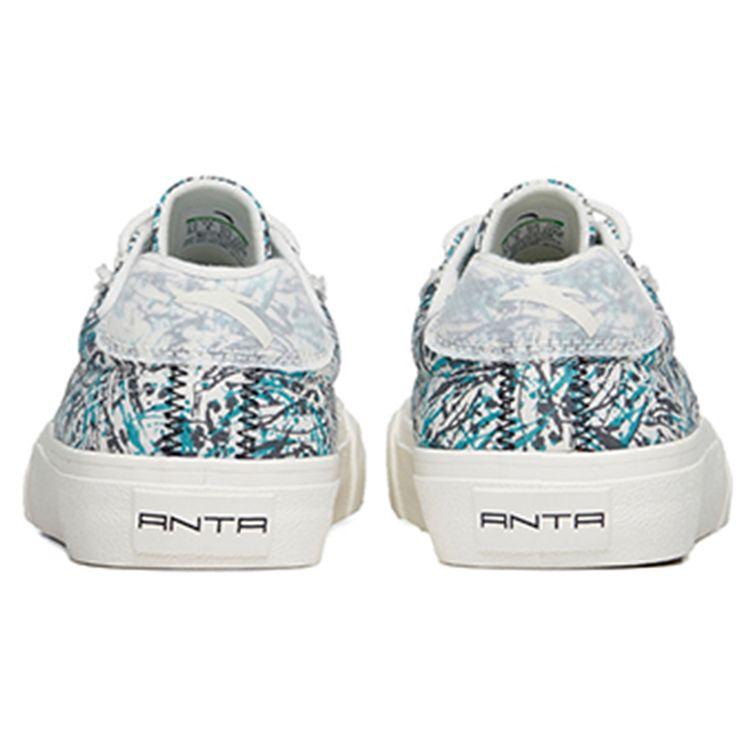Anta Non-Slip Wear-Resistant Low-Top Canvas Shoes Women Sneakers White Green 122228077S-3