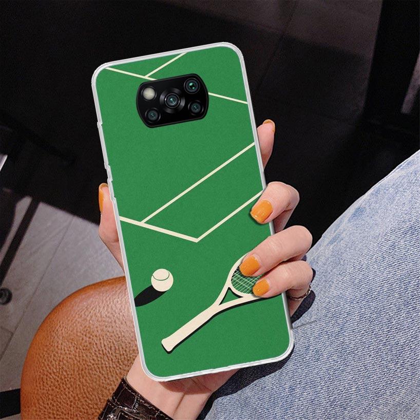 Tennis Sport Phnoe Case for Xiaomi Poco X5 X6 X7 Pro X4 Gt F7 Ultra M8 M7 Redmi 15C 15 13C 13 12C 12 Unique Cover Coque Poco X7