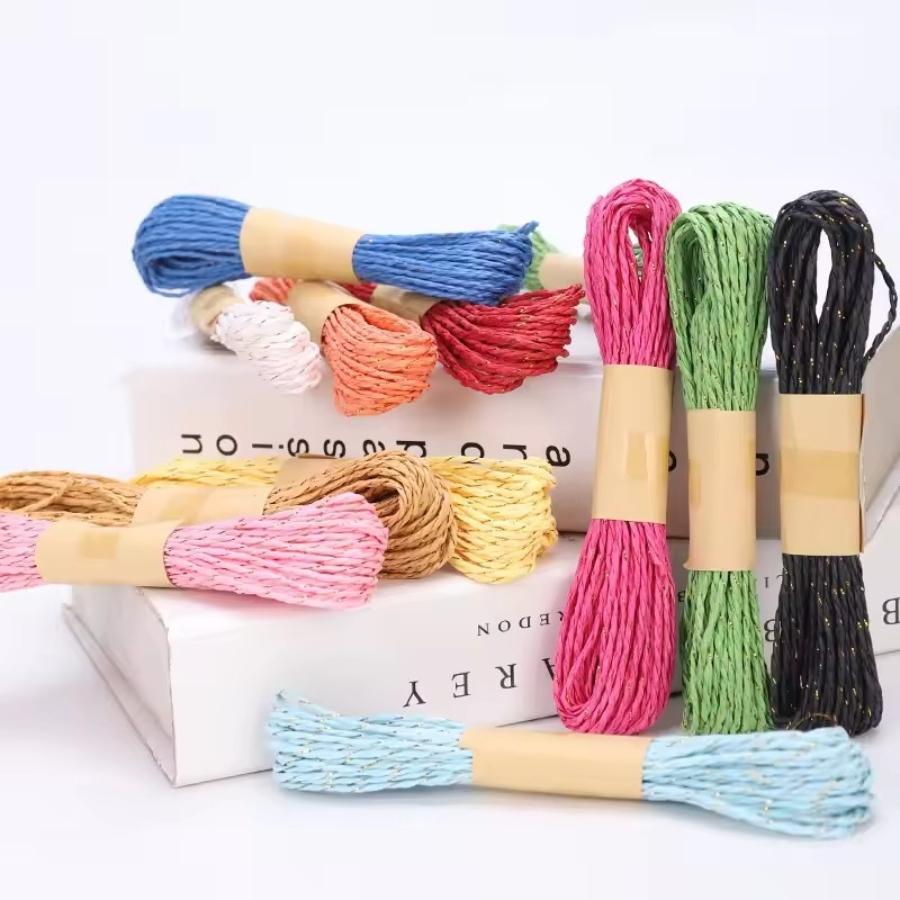 Colorful Paper Rope 2mm for Gift Box Decoration Handheld DIY Paper Drawing Creative Handmade Craft Supplies 12color