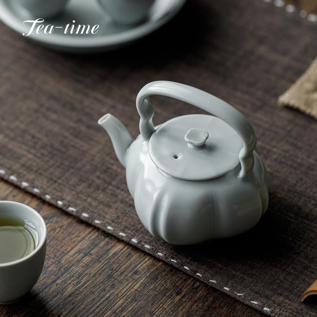 Ru Kiln Kettle Chinese Ceramic Tea Brewing Kettle Puer Tea Jug Teapot With Filter Oolong Infuser Ceremony Set Yixing Pot Teapots