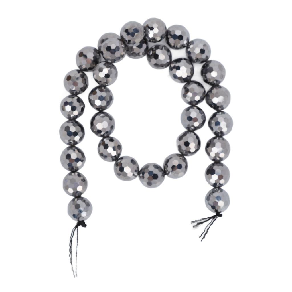 Long Chain Natural Energy Stone Terahertz Bead Section Semi Finished Loose Beads Strand