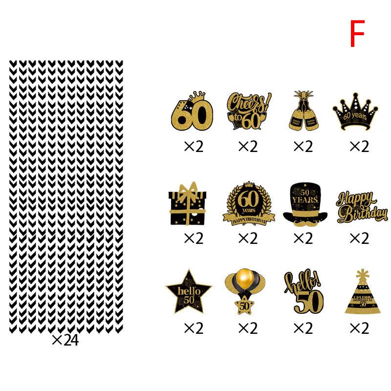 24pcs Men Women Birthday Disposable Straw 18th 30th 40th 50th 60th Birthday Paper Straw Anniversary Birthday Party Supplies