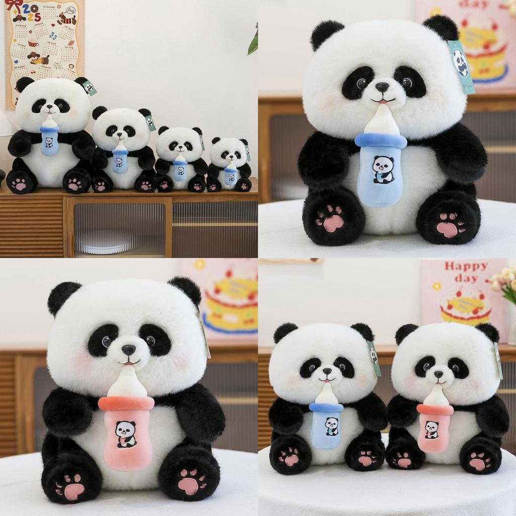 Panda Plush Toy With Stretchable Bottle For Kids And Collectors