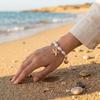 Bohemian Starfish & Shell Adjustable Bracelet with Imitation Pearls