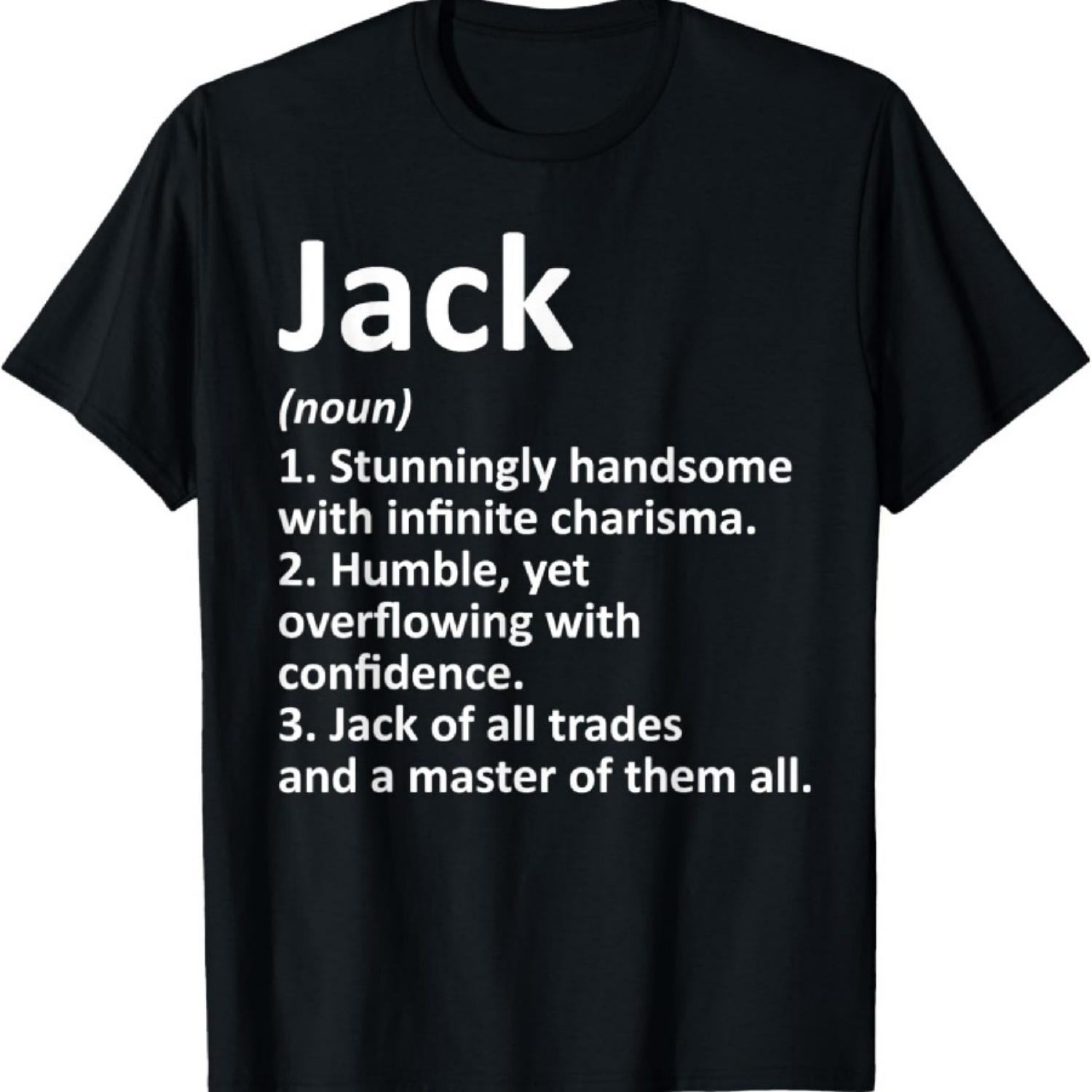 JACK Определение Персонализированное Имя Забавная Идея Подарка на День Рождения Футболка XXXXXL разноцветный