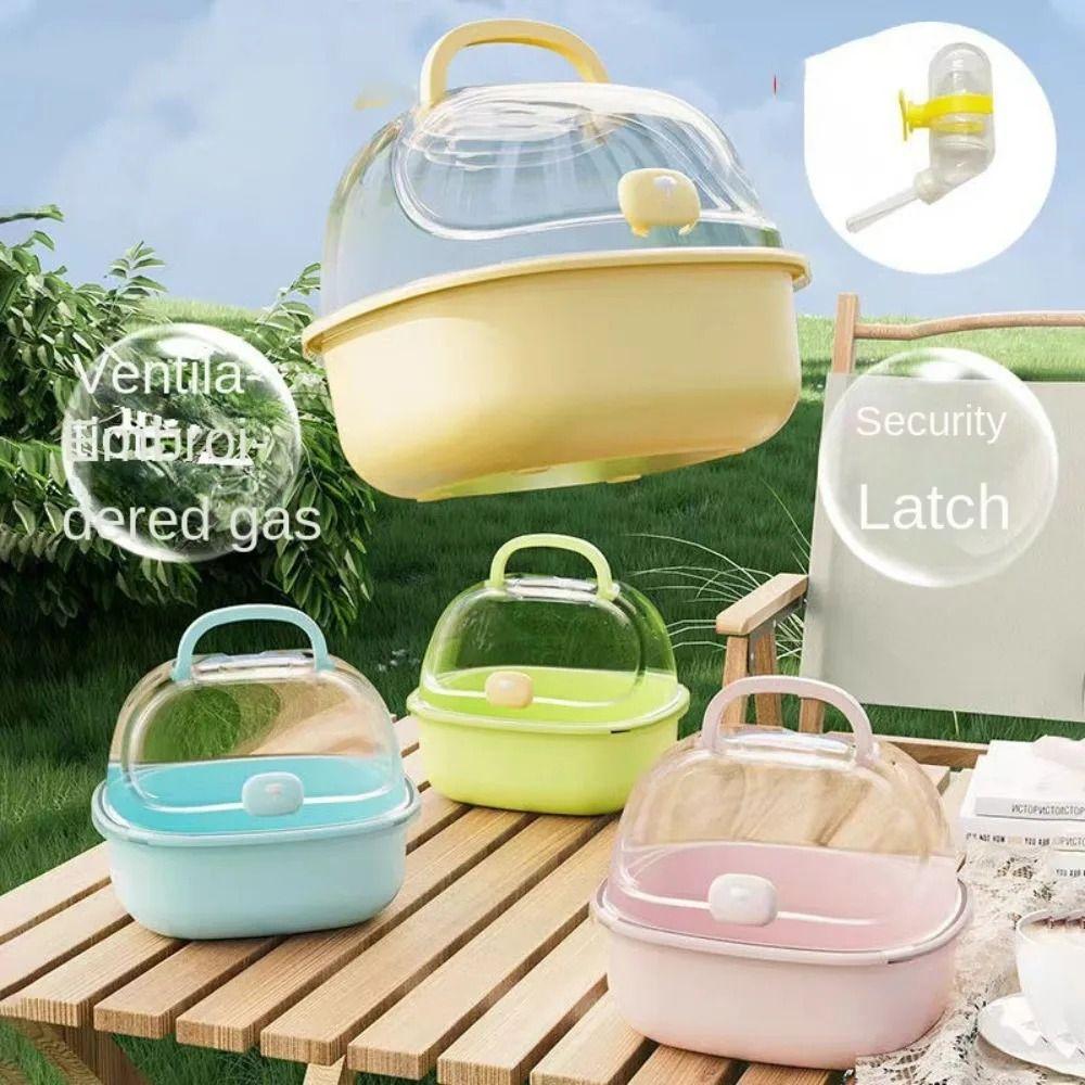 Portable Hamster Travel Carrier Breathable Small Pet Carrying Box Hedgehog