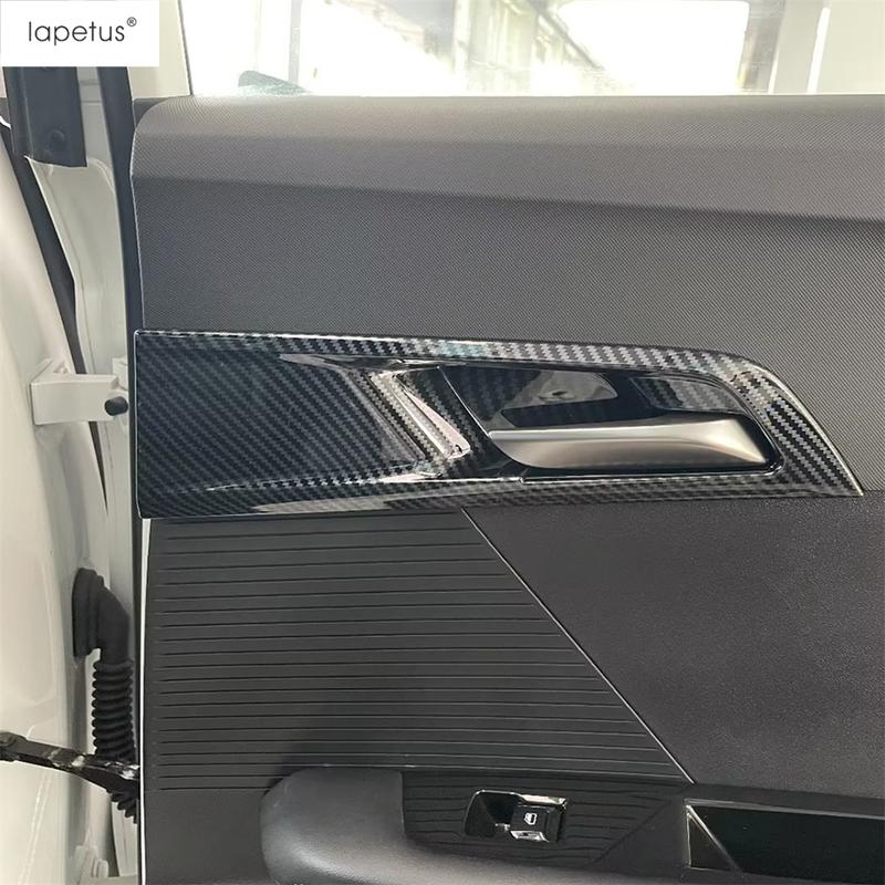 Car Inner Armrest Window Lift Switch Panel / Handle Bowl Frame Cover Trim ABS Carbon Fiber Accessories Fit For MG 4 EV  2024