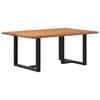 VidaXL Dining Table with Natural Edge 180x100x74cm Solid Oak Wood 3304960