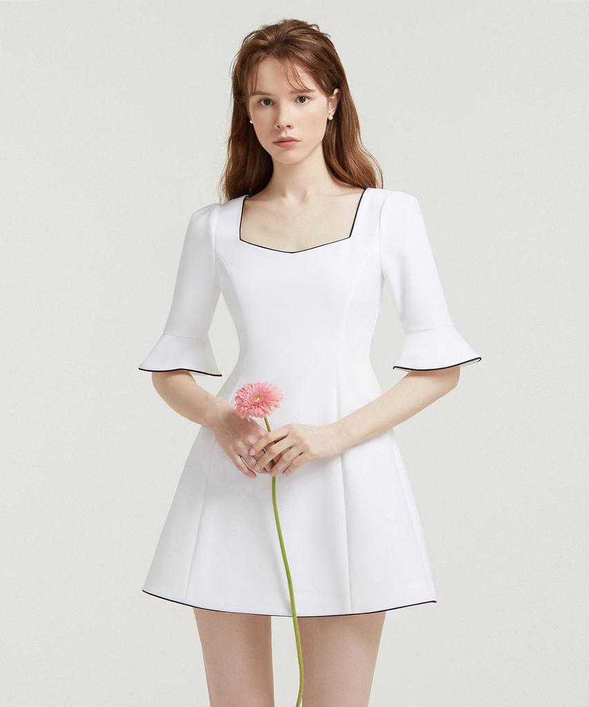 Ageunel White Snow Dress