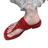Beautiful Yellow Toe Thick Heel Flip-flops Female Summer Wear Fashionable Versatile Fairy Pinch Feet Low Heel Sandals