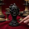 DIY Paintable Craft Kits 3D Printed Skull & Devil Hand Figurine, Realistic Holding Gothic Home Ornaments Statue, Desktop Ornament for Halloween