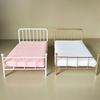 1:12 Scale Dollhouse Bed Bedroom Scene With Mattress Doll Bed Furniture Single Bed Play House Mini Bed Model