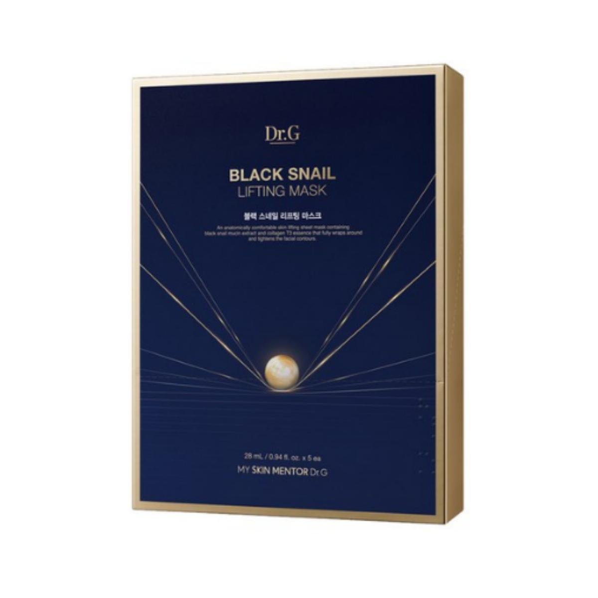

Dr.G Black Snail Lifting Mask — 28 мл × 5 листов (1 упаковка / 5 штук)