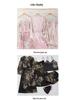 Elegant Women's Spring & Autumn Ice Silk Pajama Set: Long Sleeve Camisole Nightdress & Robe, 5-Piece Luxury Home Wear.