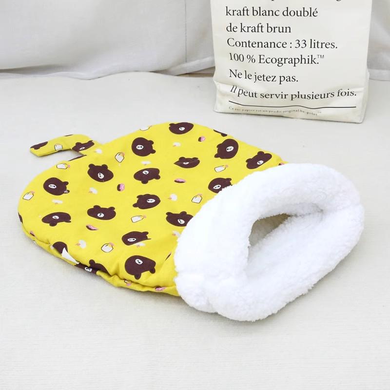 Thickened Winter Pet Bed: Semi-Enclosed Warm House for Cats & Small Dogs