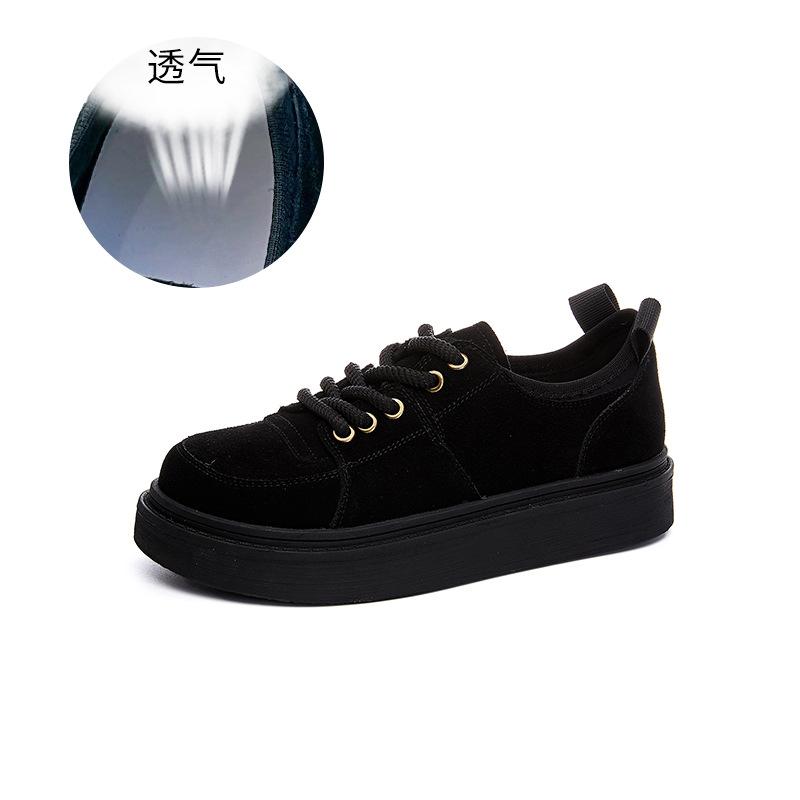 

Кожаные маленькие белые туфли женские новые осенние туфли на платформе, увеличивающие рост, одинарные туфли, универсальная повседневная обувь, ретро женская обувь 40 чёрный