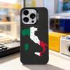 Italy Flag Map Phone Case For iPhone 17,16,15,14,13,12,11,Pro,XS,Max,Plus,Mini,SE4,E Black Matte Shockproof Cover