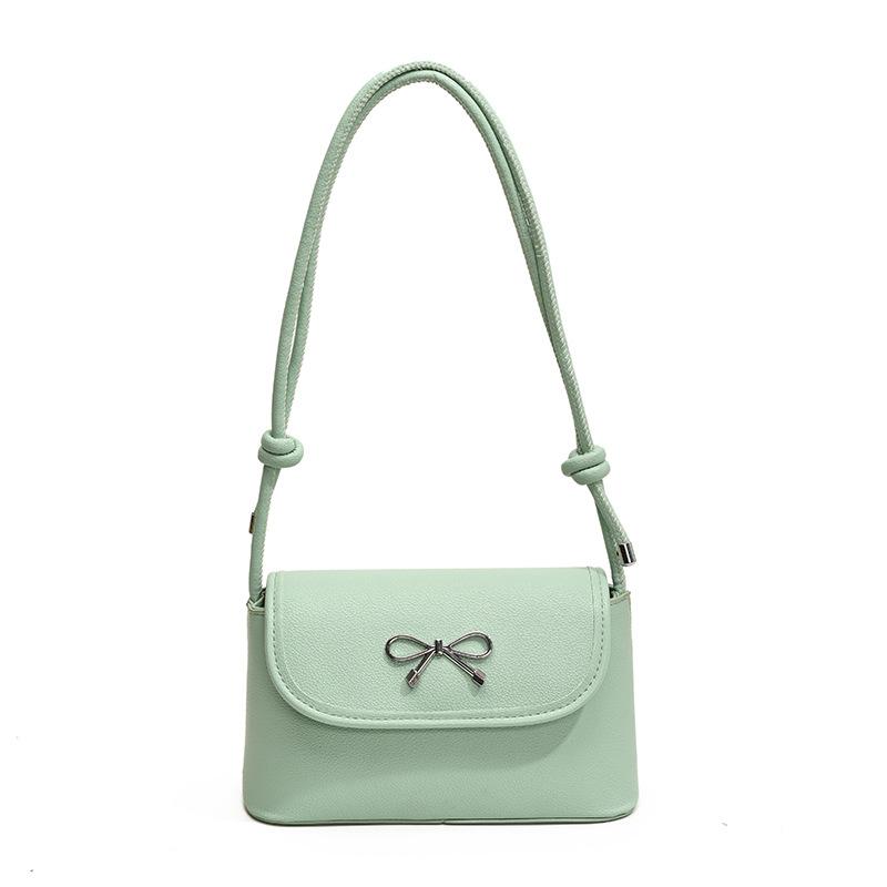 

Жіноча сумка з текстурою ніші Нова жіноча сумка-месенджер з бантом Універсальна проста жіноча сумка через плече зелений