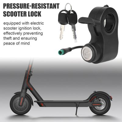 Elektroroller Zündschloss mit Schlüsseln Einfach zu bedienen E-Scooter Gasgriff Beschleuniger Anlasserschalter Schloss für Kukirin G2 Pro/G2 Max