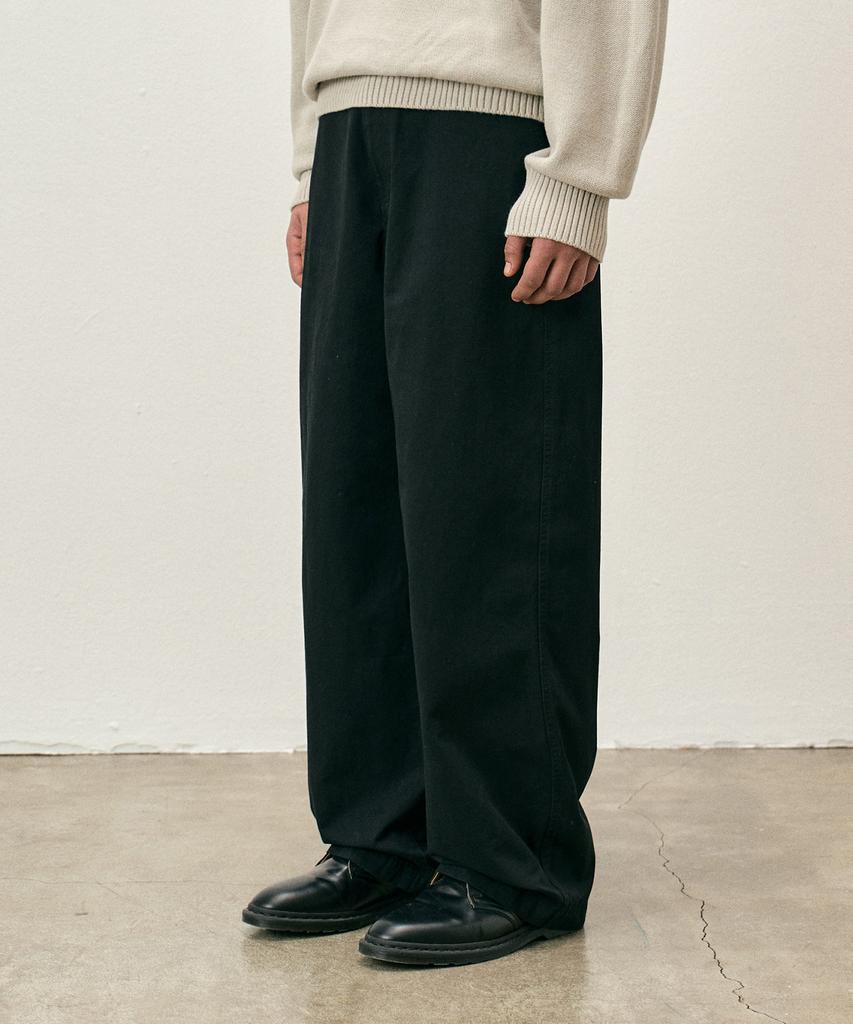 COSTUME O’CLOCK Cotton Washed Wide Pants Ash Brown Coospt243Ashbrown
