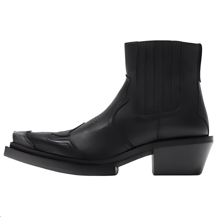 

Zara Leather Pointed Toe Lightweight Ankle Boots Men boots Black 12011420 39