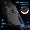 Für Infinix Hot 50 Pro 4G Hülle PC+TPU Sturzsicherer Handyhülle mit Ring-Ständer