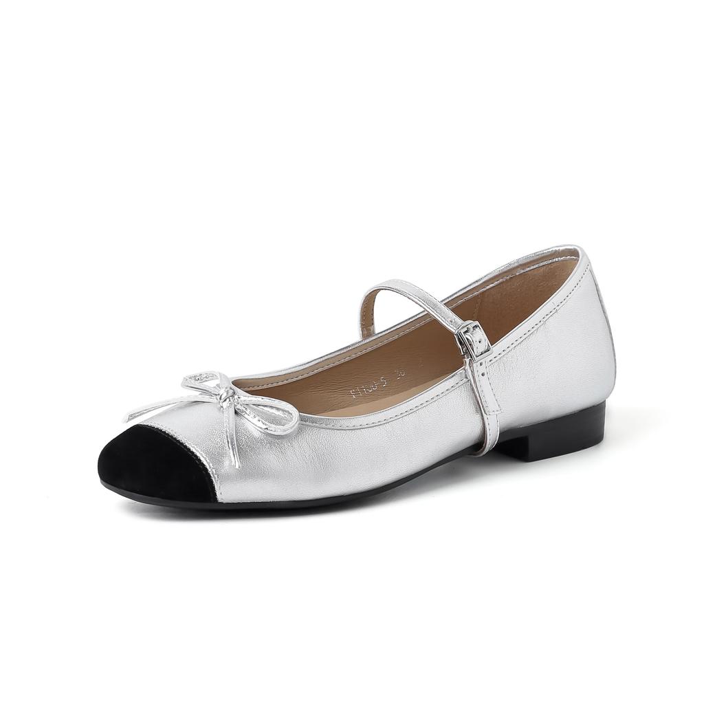 Kara Linshan 33-42 Large Size Shoes 2025 Ballet Flats Soft-soled Lambskin Dance Shoes Mary Jane Shoes