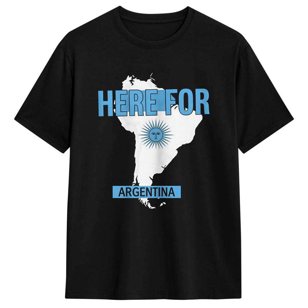 Streetwear T-Shirt Summer Vintage Retro Argentina Flag Heart Argentinian Pride Fashion T-Shirts Cotton Tee Shirt Short Sleeve